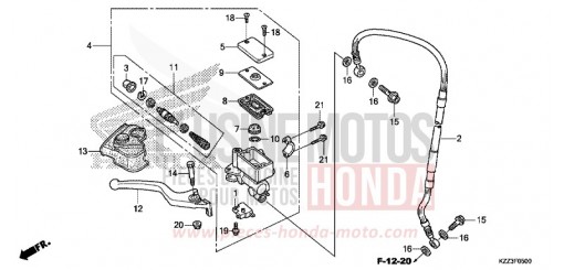 MAITRE-CYLINDRE DE FREIN AVANT CYLINDRE CRF250LD de 2013
